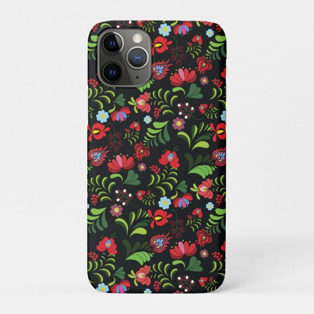 Hungarian Matyo Embroidery Pattern Case-Mate iPhone Case (Back)