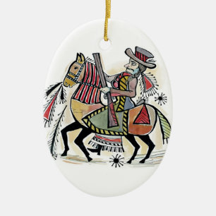 hungarian outlaw ceramic tree decoration