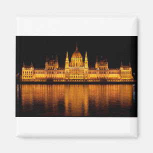 Hungarian Parliament at Night Magnet