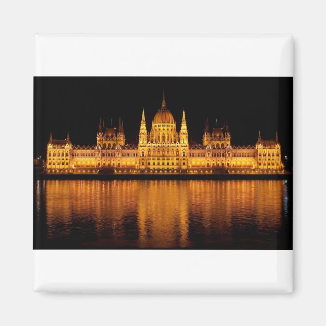 Hungarian Parliament at Night Magnet (Front)