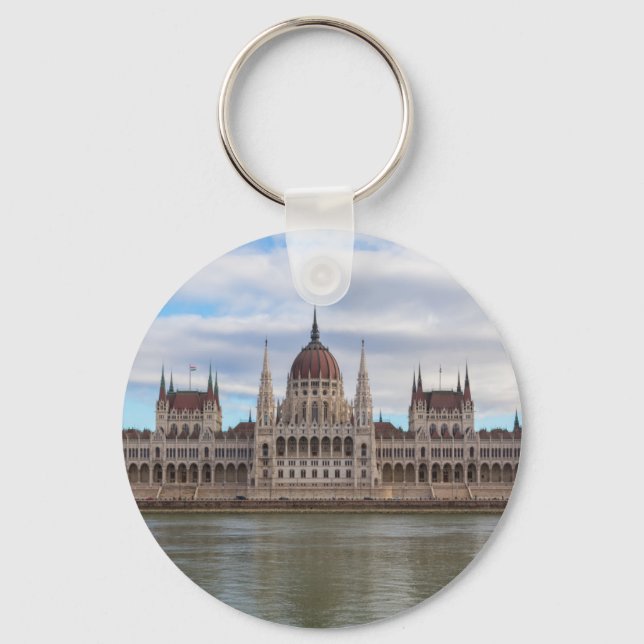 Hungarian Parliament Budapest by day Key Ring (Front)