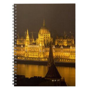 Hungarian Parliament Budapest by night Notebook