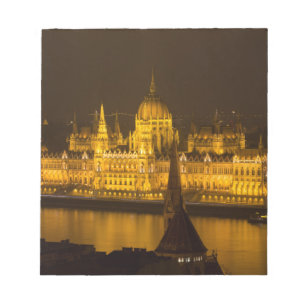 Hungarian Parliament Budapest by night Notepad