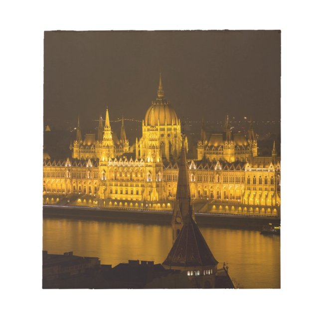 Hungarian Parliament Budapest by night Notepad (Front)