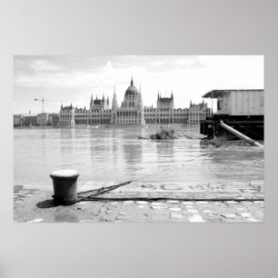 Hungarian Parliament Building across River Danube Poster