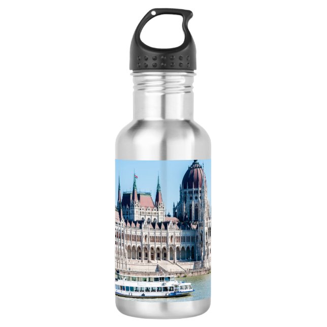 Hungarian Parliament Building in Budapest city 532 Ml Water Bottle (Front)