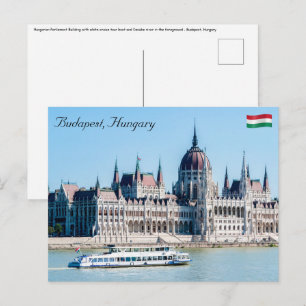 Hungarian Parliament Building in Budapest city Postcard