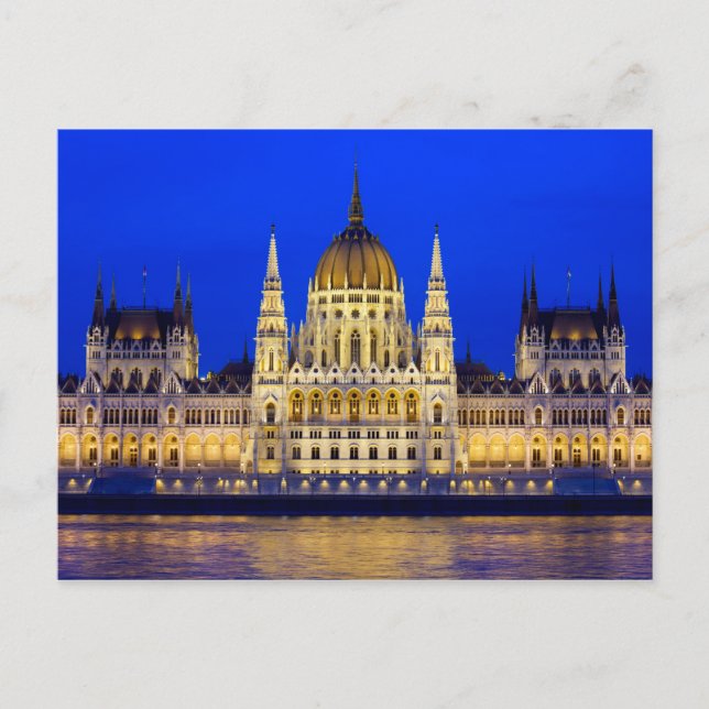 Hungarian Parliament Building in Budapest Postcard (Front)