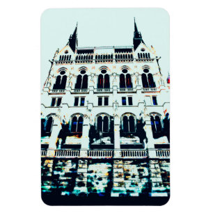 Hungarian Parliament painting Magnet