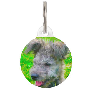 Hungarian Pumi Dog. Pet Tag