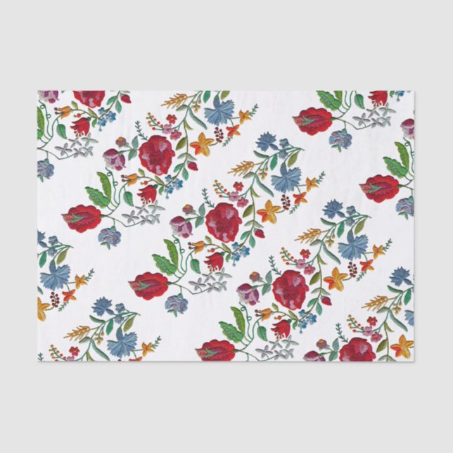 Hungarian Rhapsody #2 Folk Embroidery Tissue Paper (Front)