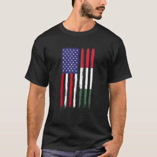 Hungarian Roots Half American Flag Patriotic Hunga T-Shirt