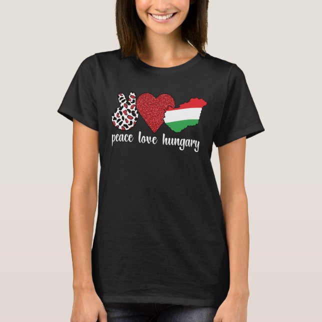 Hungarian Roots Hungary Flag Hungarian Heritage T-Shirt (Front)