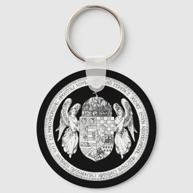 Hungarian Seal with Coat of Arms Hungary Gifts Key Ring (Front)