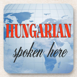 Hungarian spoken here cloudy earth coaster