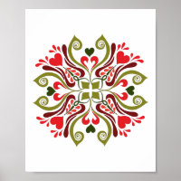 Hungarian Tulip Floral Motif