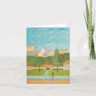 Hungarian Village Scene Note Card