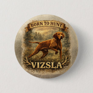 Hungarian Vizsla Art 6 Cm Round Badge