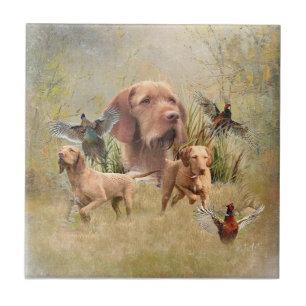 Hungarian Vizsla Art Ceramic Tile