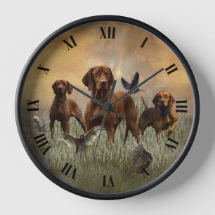 Hungarian Vizsla Art    Clock
