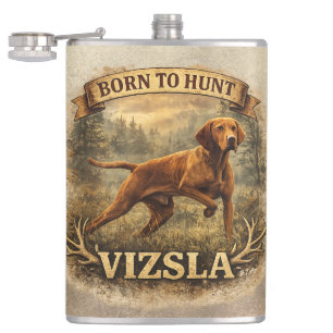 Hungarian Vizsla Art Hip Flask