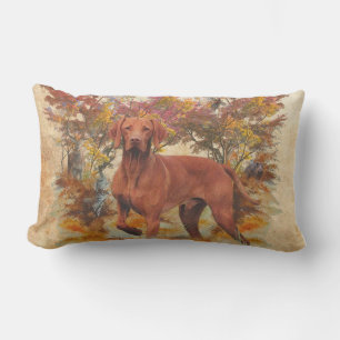 Hungarian Vizsla art  Lumbar Cushion
