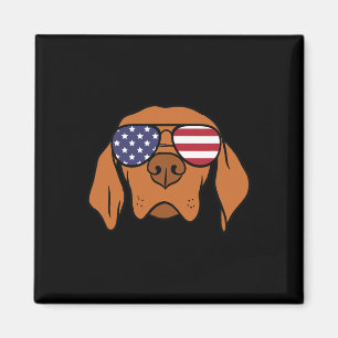 Hungarian Vizsla Dog 4th Of July Magnet