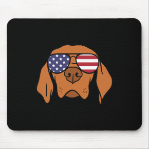 Hungarian Vizsla Dog 4th Of July Mouse Pad
