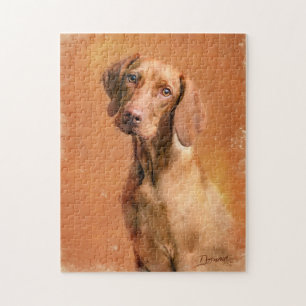 Hungarian Vizsla Dog Art Jigsaw Puzzle
