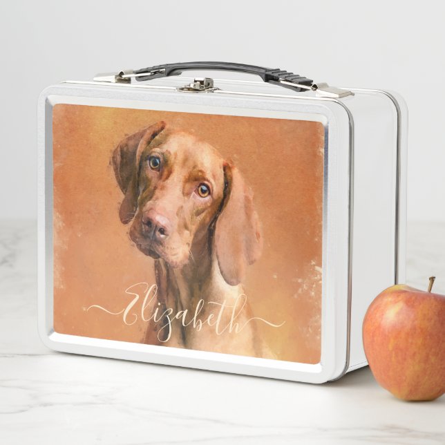 Hungarian Vizsla Dog Metal Lunch Box (In Situ)