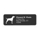 Hungarian Vizsla Dog Silhouette Return Address