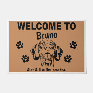 Hungarian Vizsla Personalized Door Mat Doormat