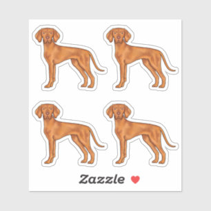 Hungarian Vizsla Pointer Dog Cartoon Illustration