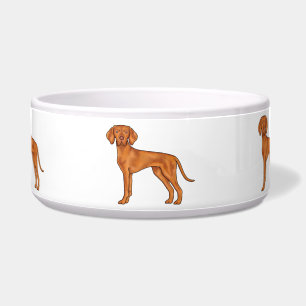 Hungarian Vizsla Pointer Dog Cartoon Illustration