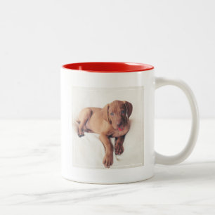Hungarian Vizsla Puppy Two-Tone Coffee Mug