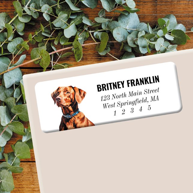Hungarian Vizsla Return Address Labels (Creator Uploaded)