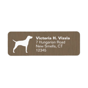 Hungarian Vizsla Silhouette Return Address Label