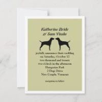 Hungarian Vizslas Wedding Invitation