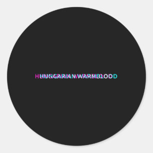Hungarian Warmblood Horse Breed Horseback Riding  Classic Round Sticker