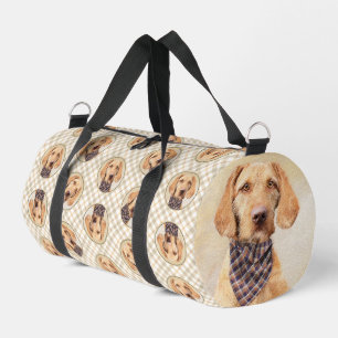 Hungarian Wirehaired Vizsla Painting Cute Dog Art Duffle Bag