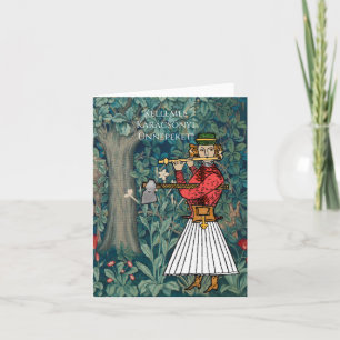 Hungarian Woodsman Folk Art on Tapestry Background Card