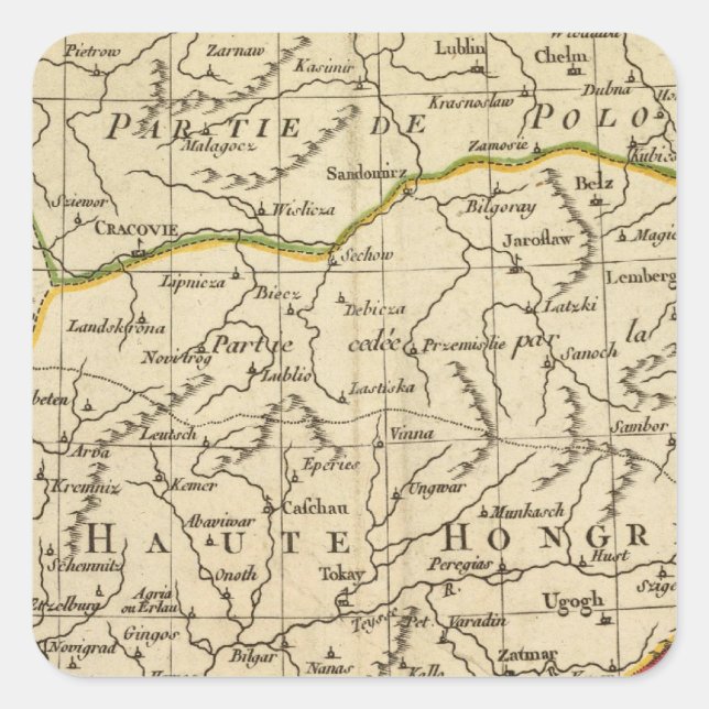 Hungary 3 square sticker (Front)