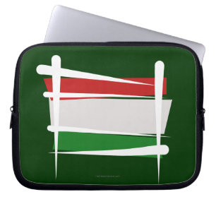 Hungary Brush Flag Laptop Sleeve