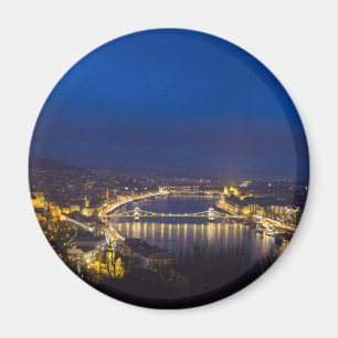 Hungary Budapest at night panorama Magnet