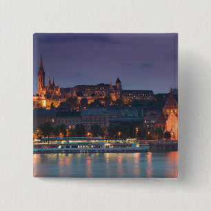 HUNGARY, Budapest: Castle Hill, Calvinist Church 15 Cm Square Badge