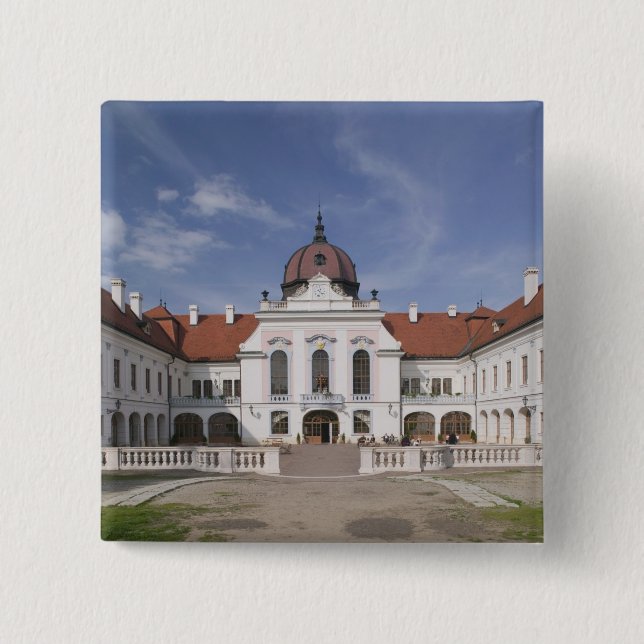 Hungary, Budapest, Godollo: Royal Mansion, Home 15 Cm Square Badge (Front)