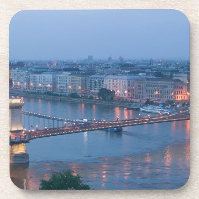 HUNGARY, Budapest: Szechenyi (Chain) Bridge, 3 Coaster (Front)