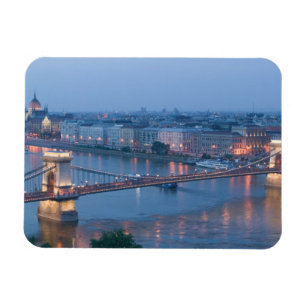 HUNGARY, Budapest: Szechenyi (Chain) Bridge, 3 Magnet