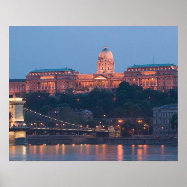 HUNGARY, Budapest: Szechenyi (Chain) Bridge, Poster (Front)