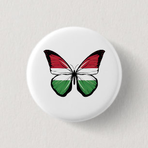 Hungary Butterfly Flag 3 Cm Round Badge